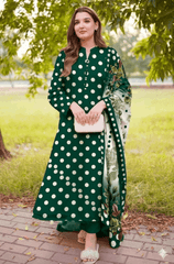 ZEYORAH Polka Dot Lawn 3-Piece