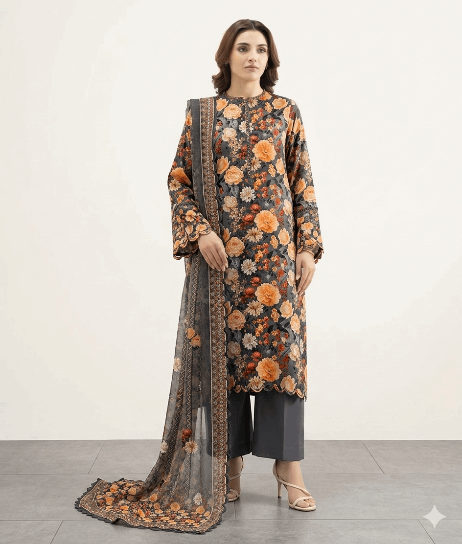 Alkaram Studio Premium Printed Lawn 3-Piece