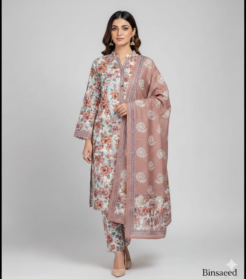 Binsaeed Premium Lawn 3-Piece