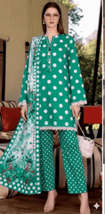 ZEYORAH Polka Dot Lawn 3-Piece
