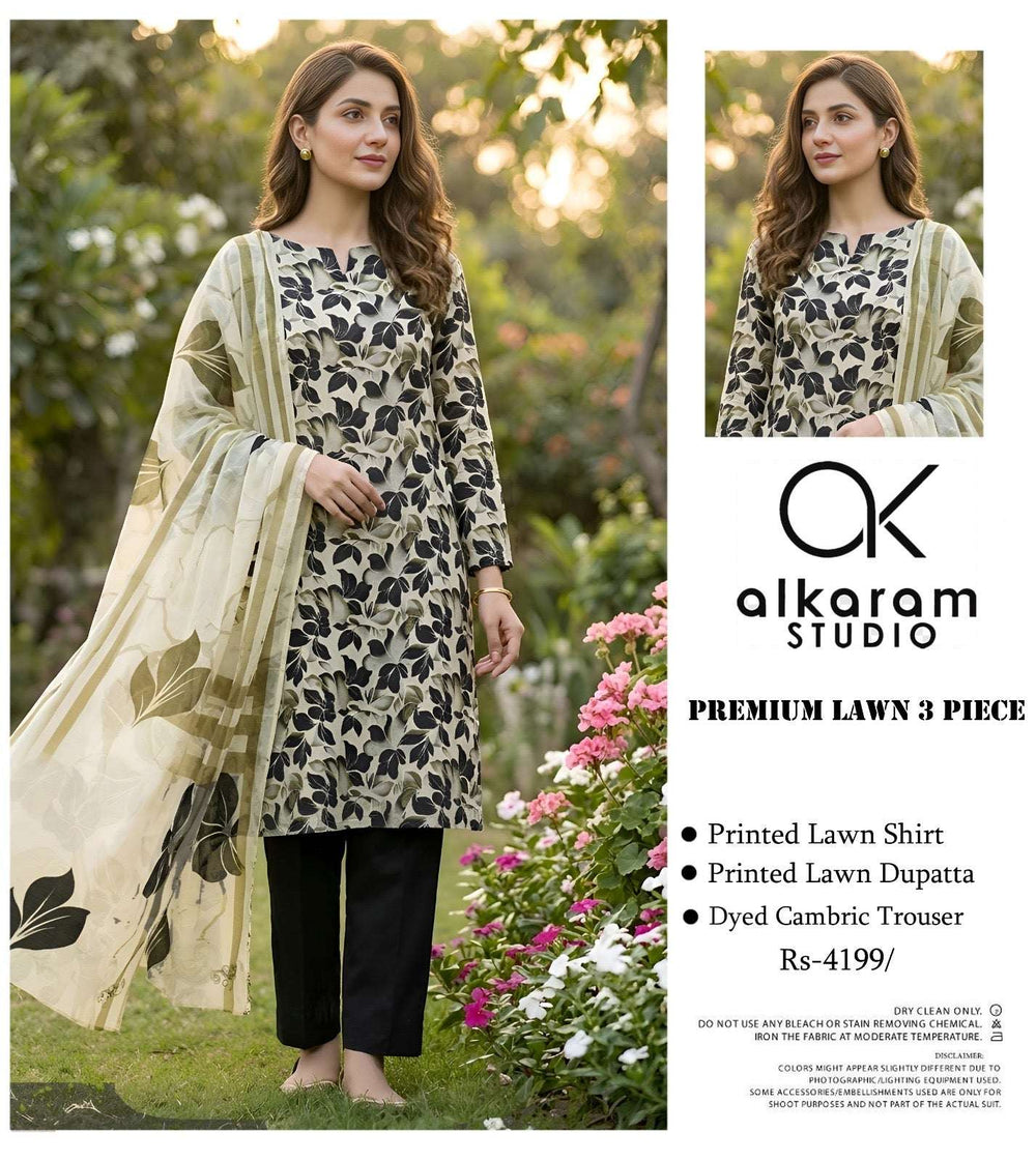 Alkaram Studio Premium Printed Lawn 3-Piece