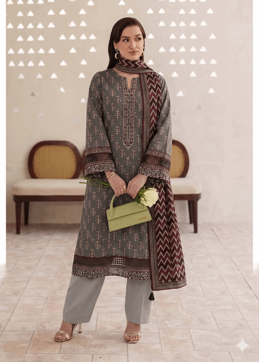 Alkaram Studio Premium Printed Lawn 3-Piece