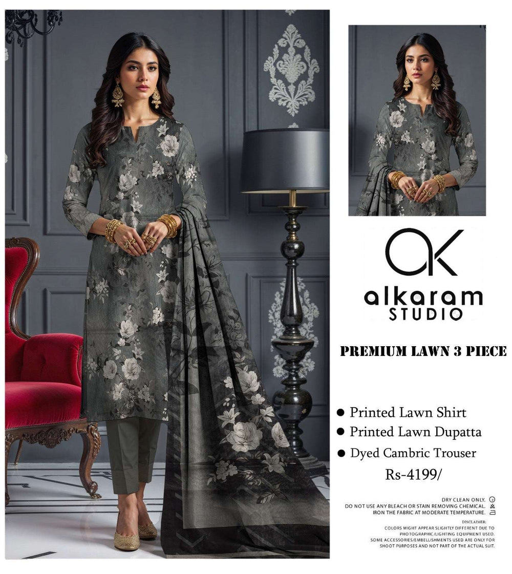 Alkaram Studio Premium Printed Lawn 3-Piece