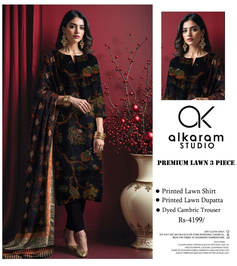 Alkaram Studio Premium Printed Lawn 3-Piece