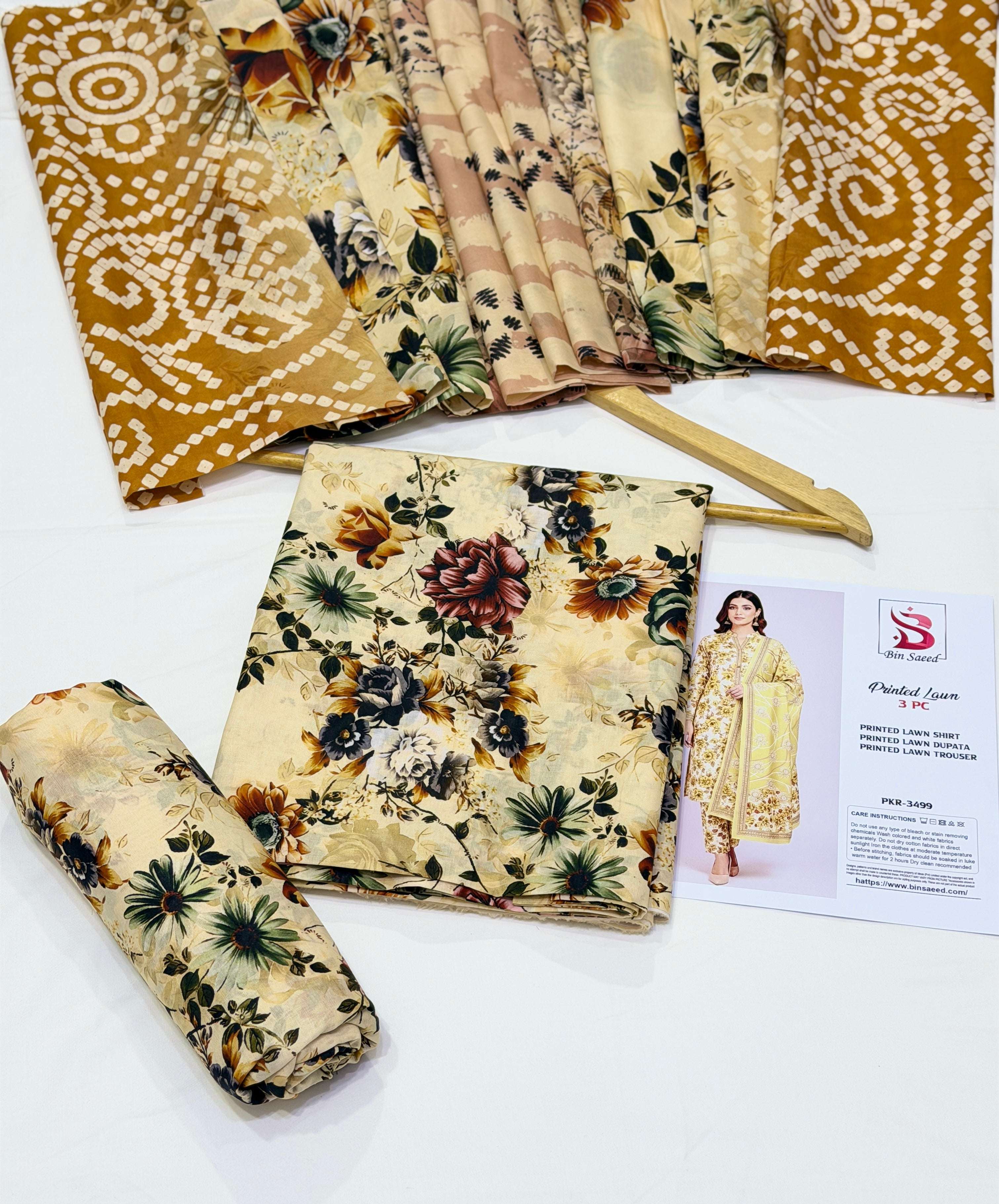 Binsaeed Premium Lawn 3-Piece