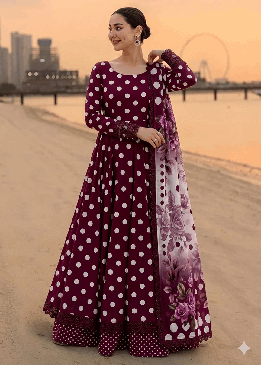 ZEYORAH Polka Dot Lawn 3-Piece