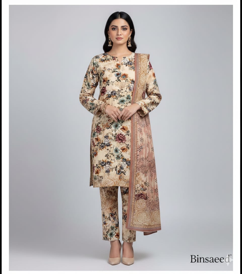 Binsaeed Premium Lawn 3-Piece