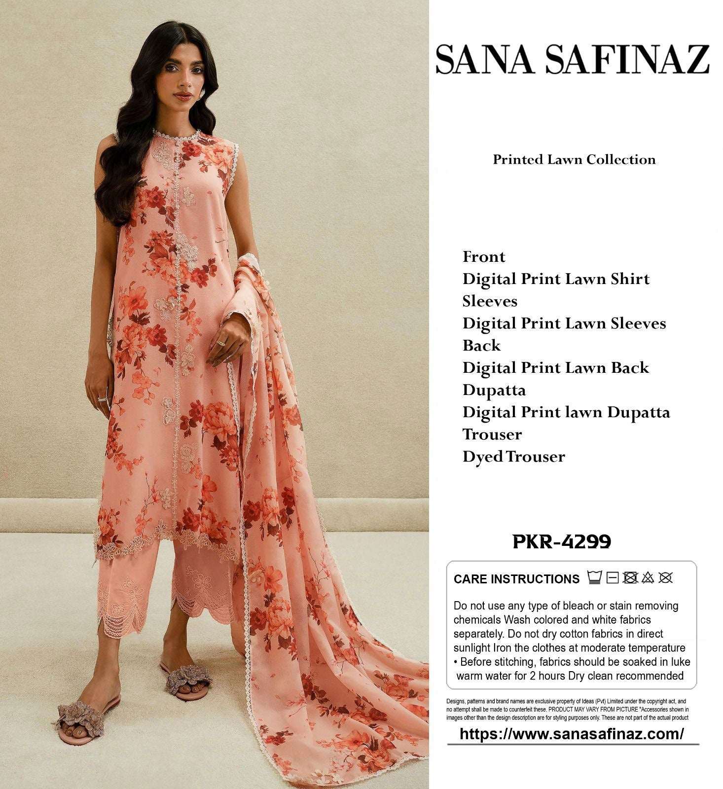 Sanasafinaz Lawn 3PC