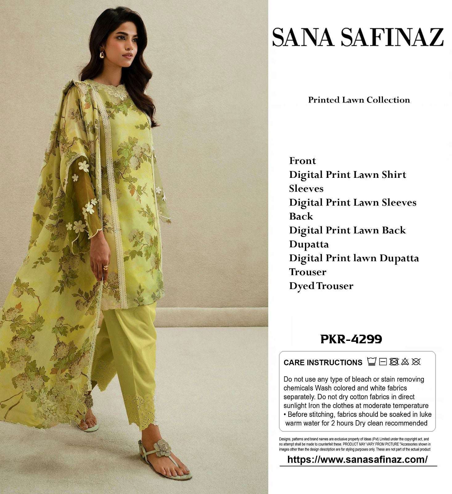 Sanasafinaz Lawn 3PC