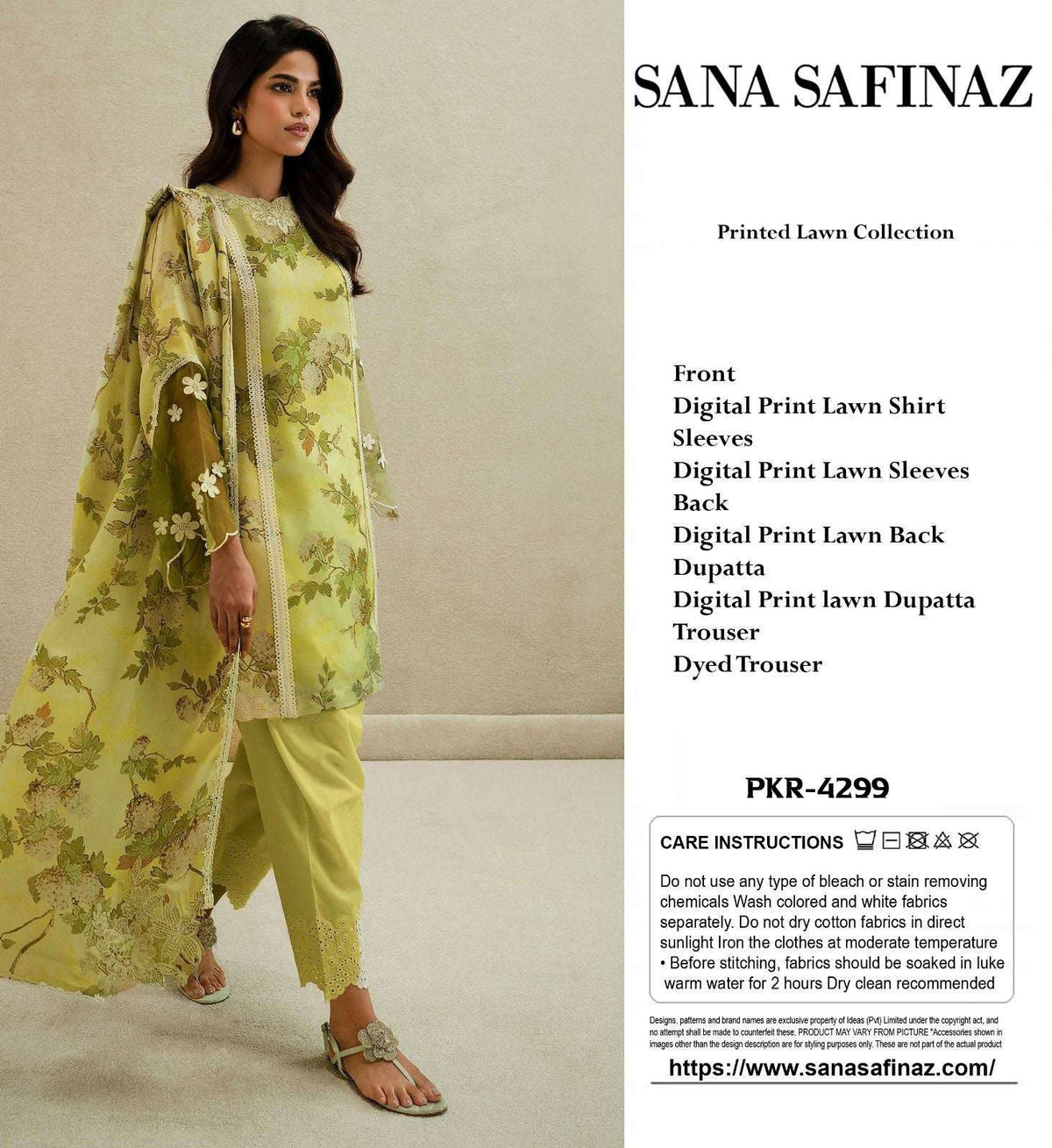 Sanasafinaz Lawn 3PC