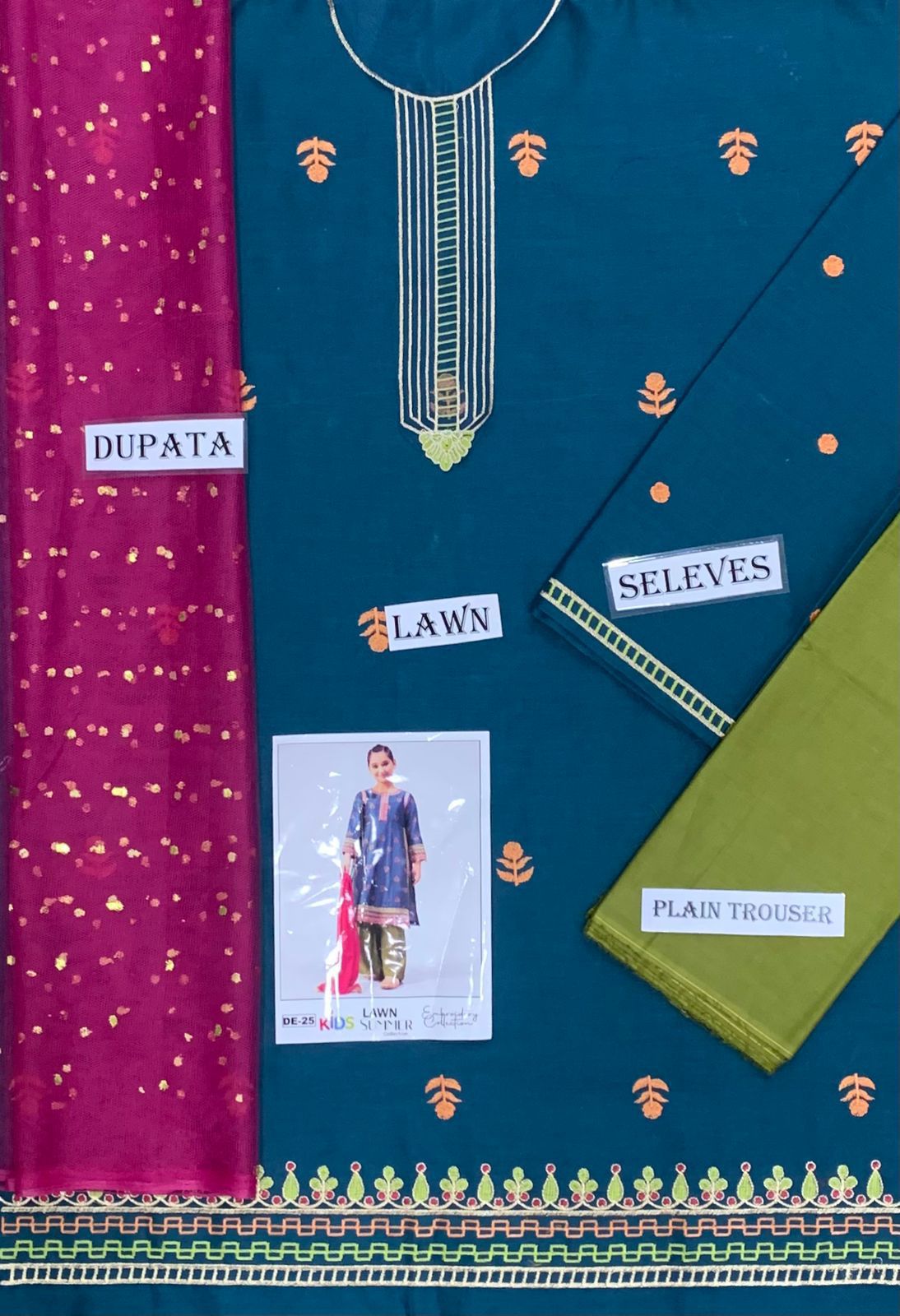 Kids Luxury Lawn 3PC