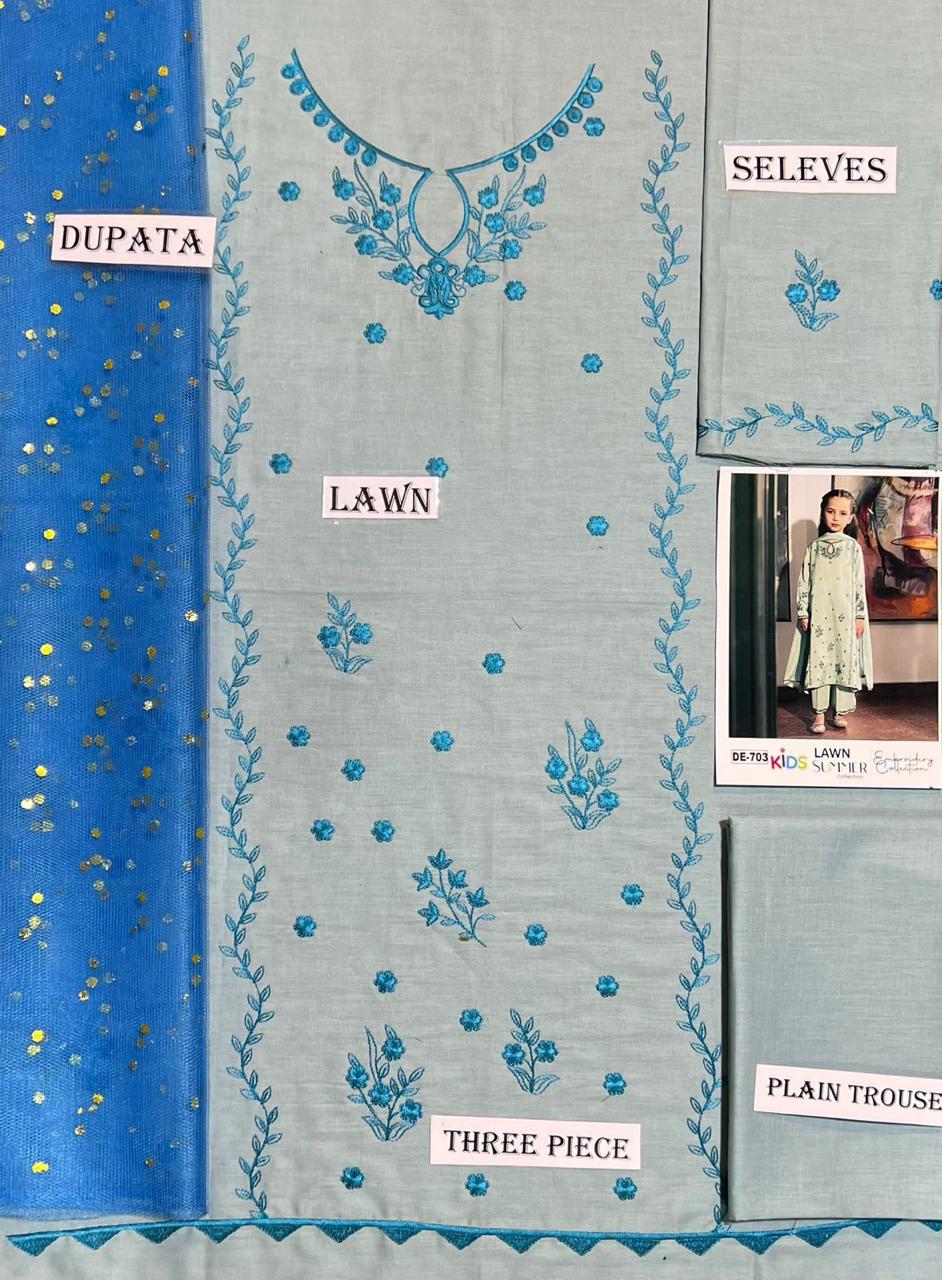 Kids Luxury Lawn 3PC